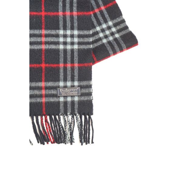 Burberry Navy Tartan Cashmere Scarf - Picture 4 of 10